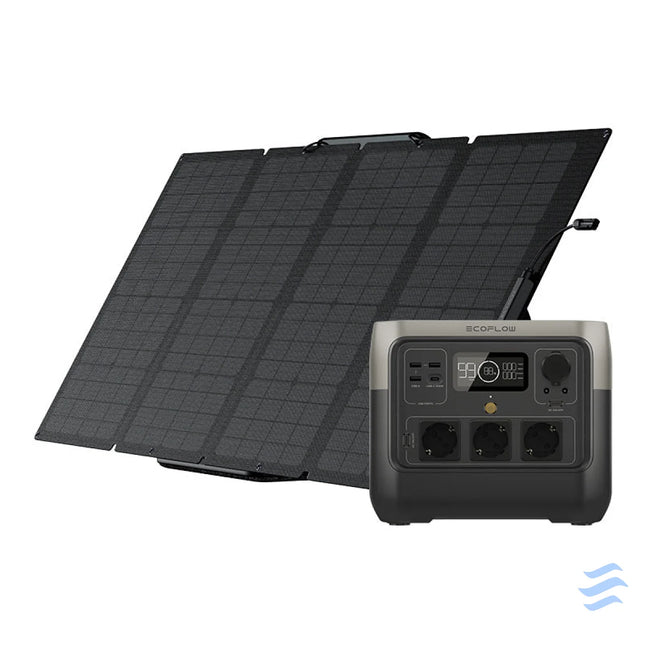 Set: EcoFlow River 2 Pro power station + 160W photovoltaic panel. Power stations