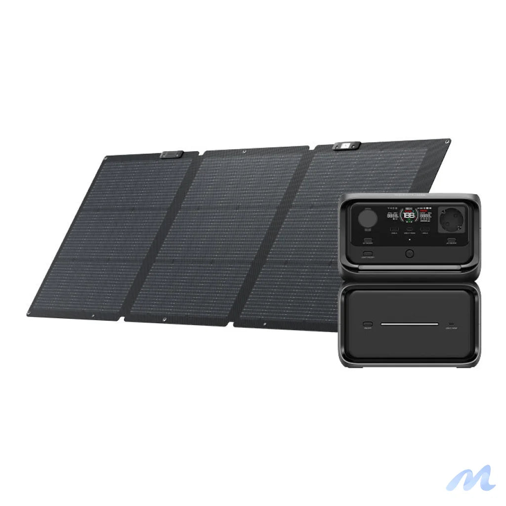 Set: EcoFlow River 3 Max Plus power station 160W photovoltaic panel.