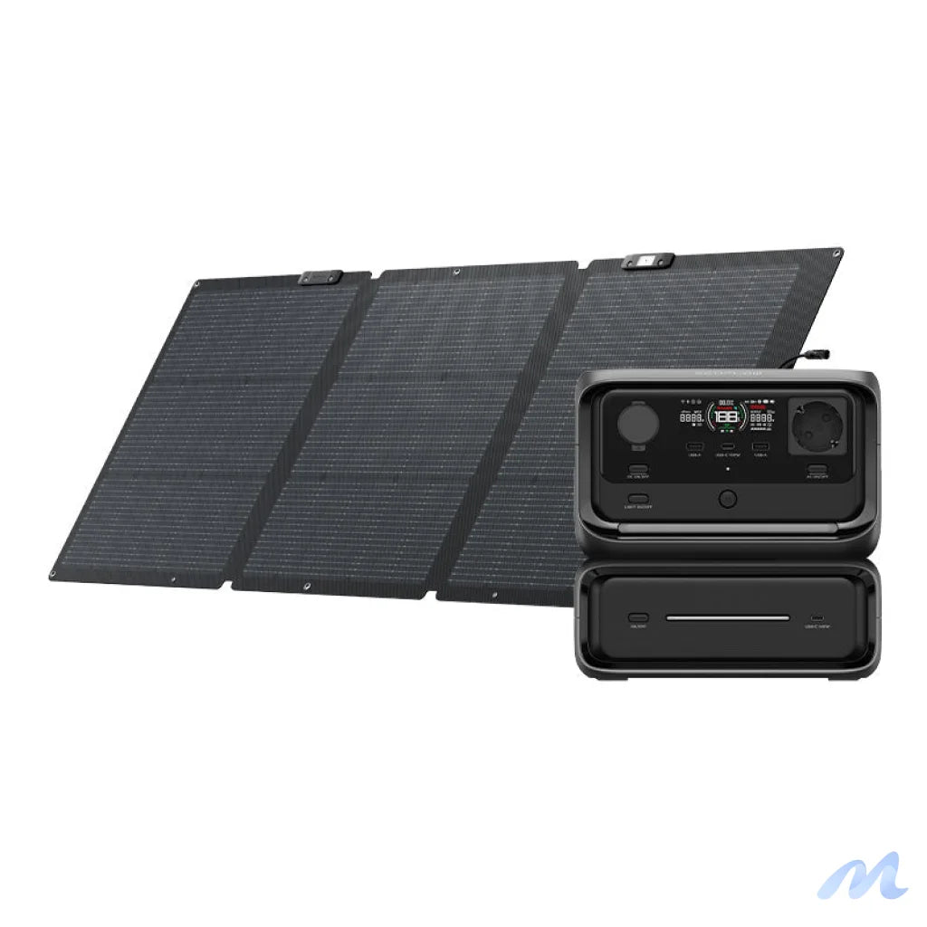 Set: EcoFlow River 3 Max power station + 160W photovoltaic panel.