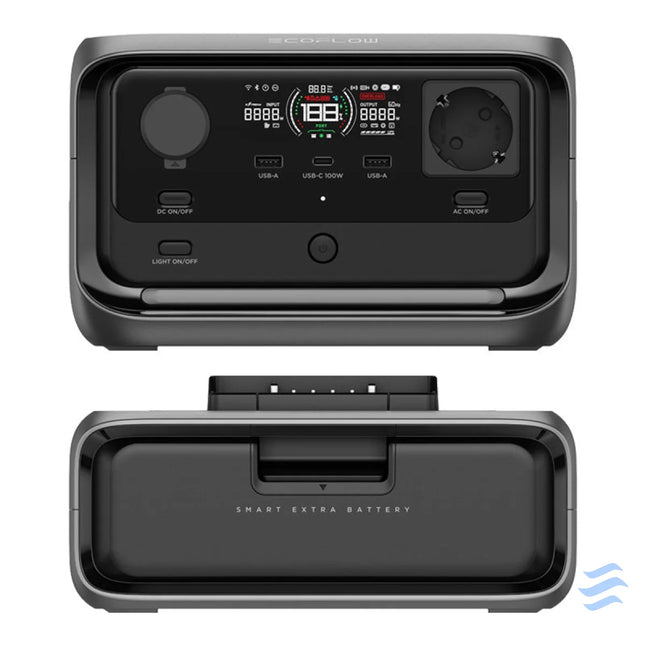 Set: EcoFlow River 3 Plus power station + additional 286Wh battery. Power stations