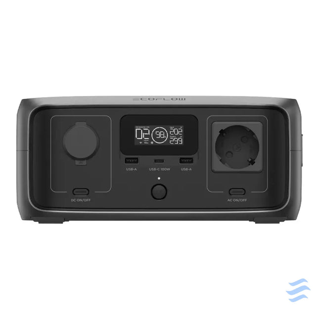 Set: EcoFlow River 3 UPS power station + 110W photovoltaic panel. Power stations