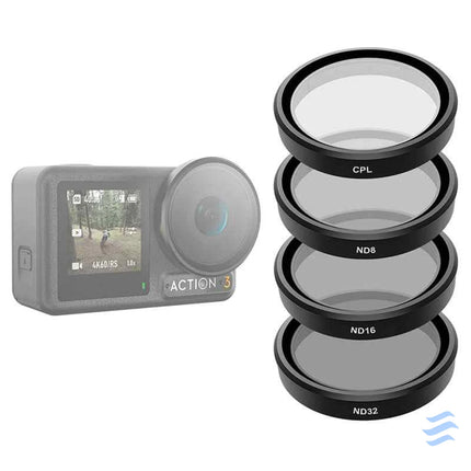 Set of 4 TELESIN CPL/ND8/ND16/ND32 filters for DJI Osmo Action 3 / 4 / 5 For sports cameras