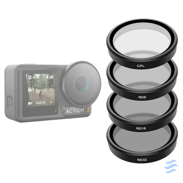 Set of 4 TELESIN CPL/ND8/ND16/ND32 filters for DJI Osmo Action 3 / 4 / 5 For sports cameras