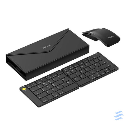 Set Wireless foldable Keyboard Delux KF10 and mouse MF10PR Sets