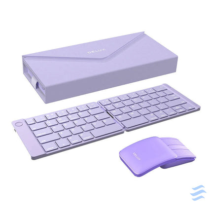 Set Wireless foldable Keyboard Delux KF10 and mouse MF10PRO Mice keyboards