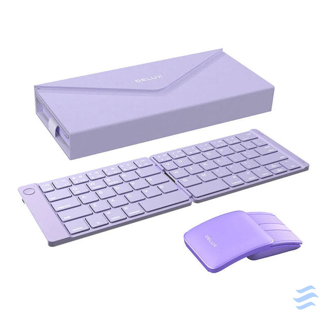 Set Wireless foldable Keyboard Delux KF10 and mouse MF10PRO Mice keyboards