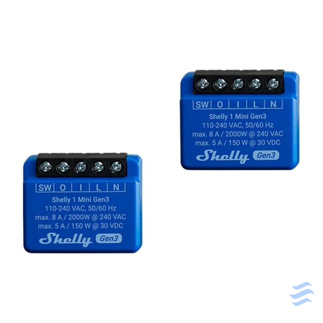 Shelly 1 Mini Gen3 Set of 2 Controllers WiFi/Bluetooth Smart controllers
