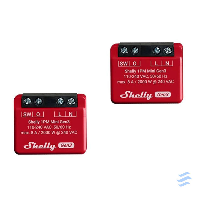 Shelly 1PM Mini Gen3 Set of 2 Controllers WiFi/Bluetooth Smart controllers