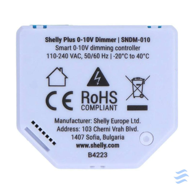 Shelly Plus 10V Light Dimmer WiFi/Bluetooth Smart controllers