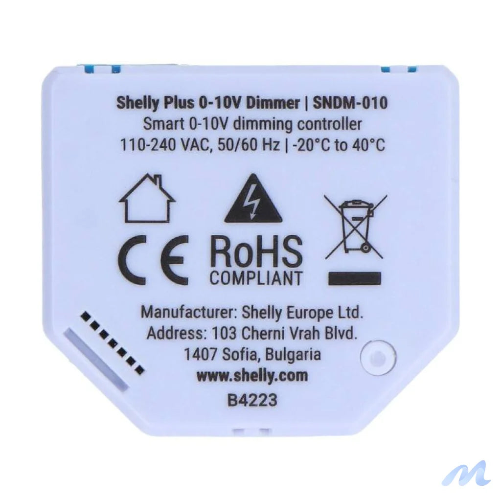 Shelly Plus 0-10V Light Dimmer, WiFi/Bluetooth