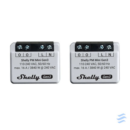 Shelly PM Mini Gen3 Set of 2 Controllers WiFi/Bluetooth Smart controllers