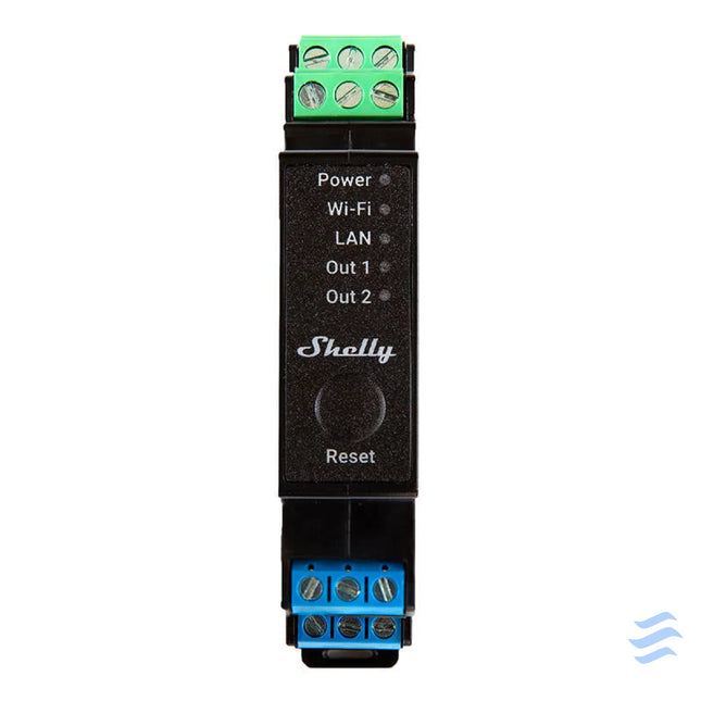 Shelly Pro 2PM DIN Rail 2 channel Relay WiFi/LAN (Power measurement) Smart controllers