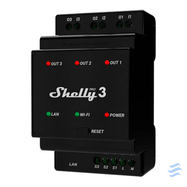 Shelly Pro 3 DIN Rail 3 channel Relay WiFi/LAN Smart controllers