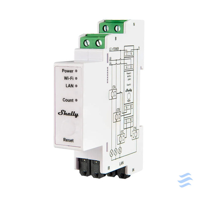 Shelly PRO 3EM 120A 2 Phase Energy Meter WiFi/Bluetooth Sensors