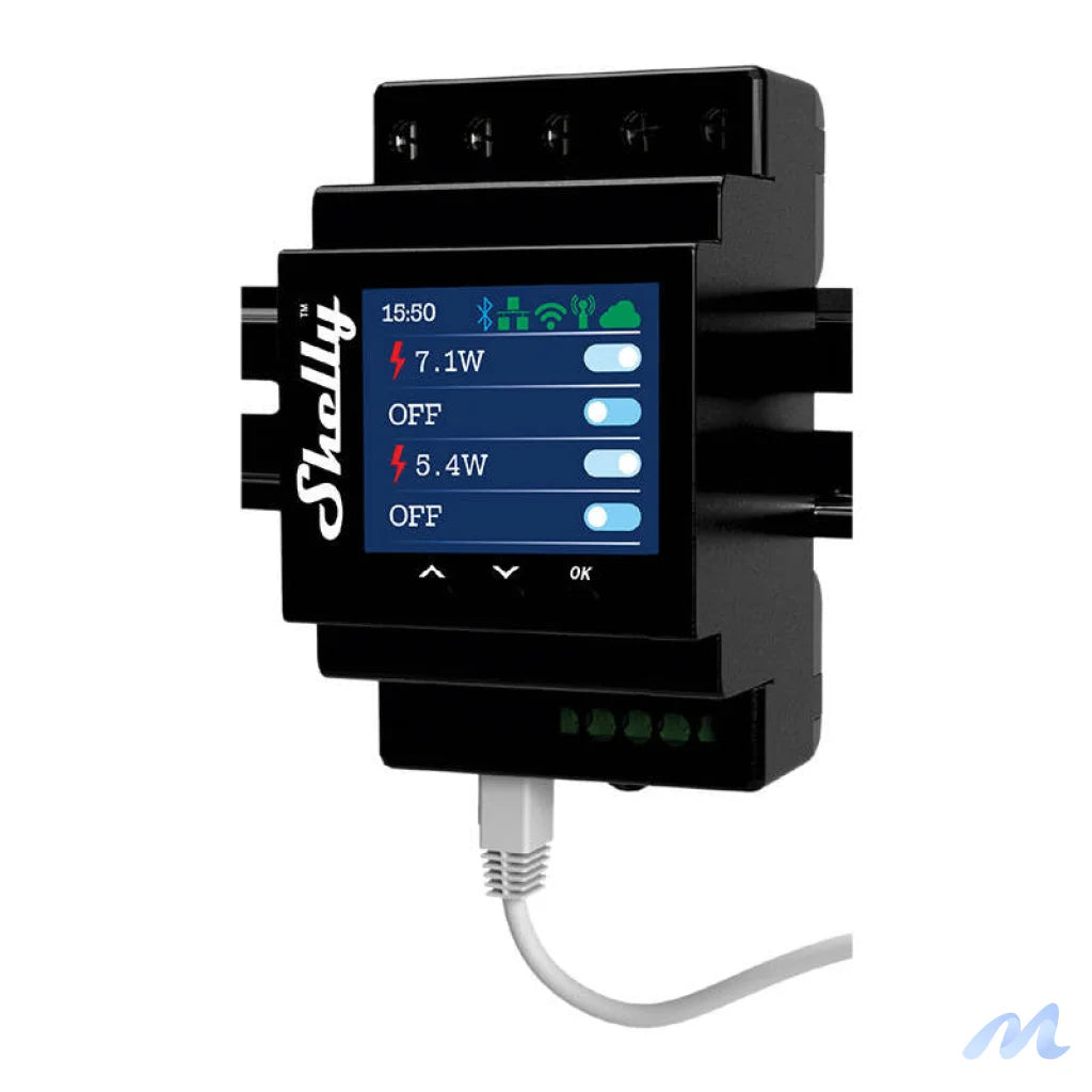Shelly Pro 4PM DIN Rail 4-channel Relay, WiFi (Power measurement)