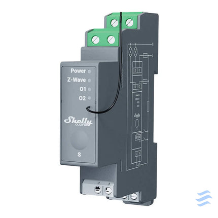 Shelly Qubino Pro 2 DIN rail Relay 2 channel Z Wave Smart controllers