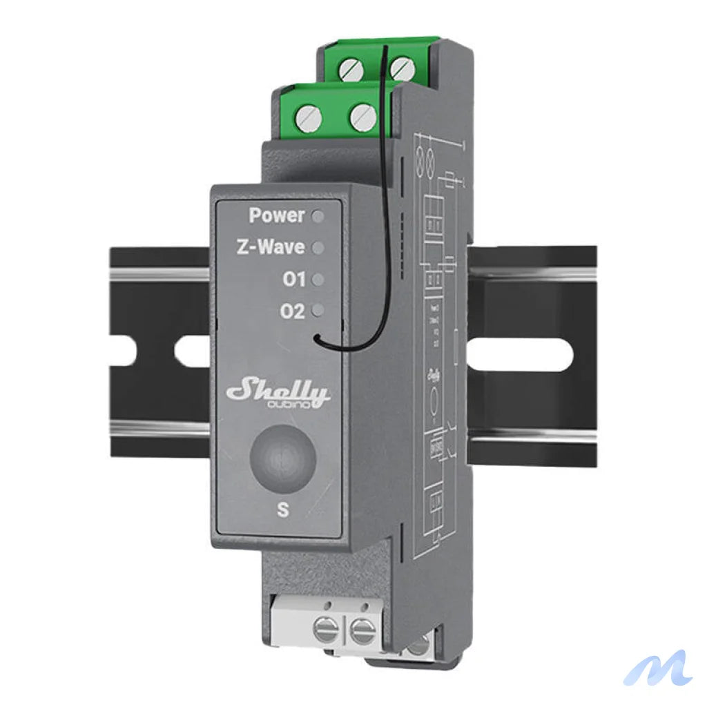 Shelly Qubino Pro 2 DIN rail Relay, 2-channel, Z-Wave