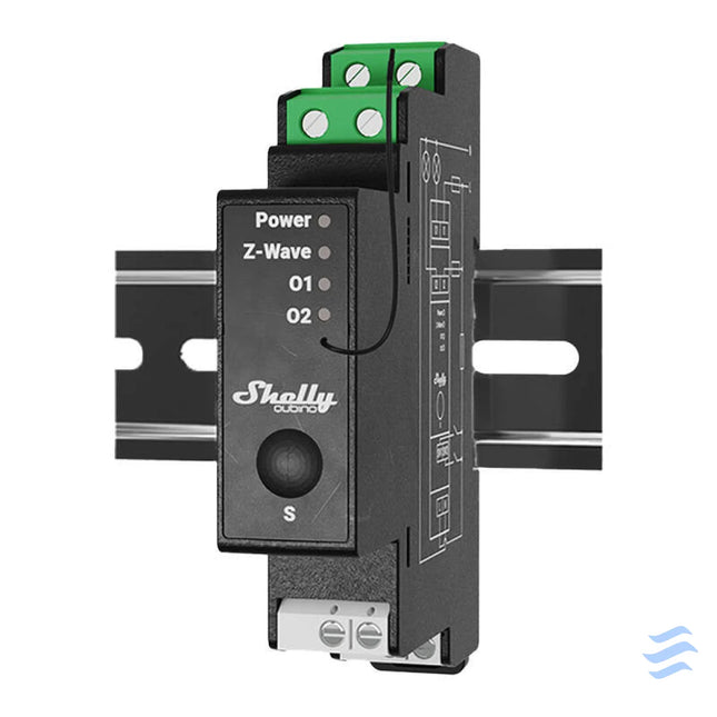 Shelly Qubino Pro 2PM DIN rail Relay 2 channel Z Wave (Power measurement) Smart controllers
