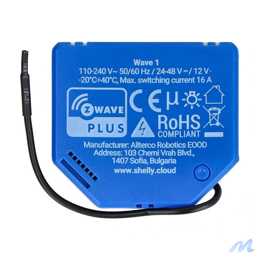Shelly Qubino Wave 1 Controller, 1-channel, Z-Wave
