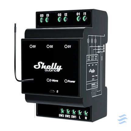 Shelly Qubino Wave Pro 3 Z Wave 3 channel DIN rail relay Smart controllers