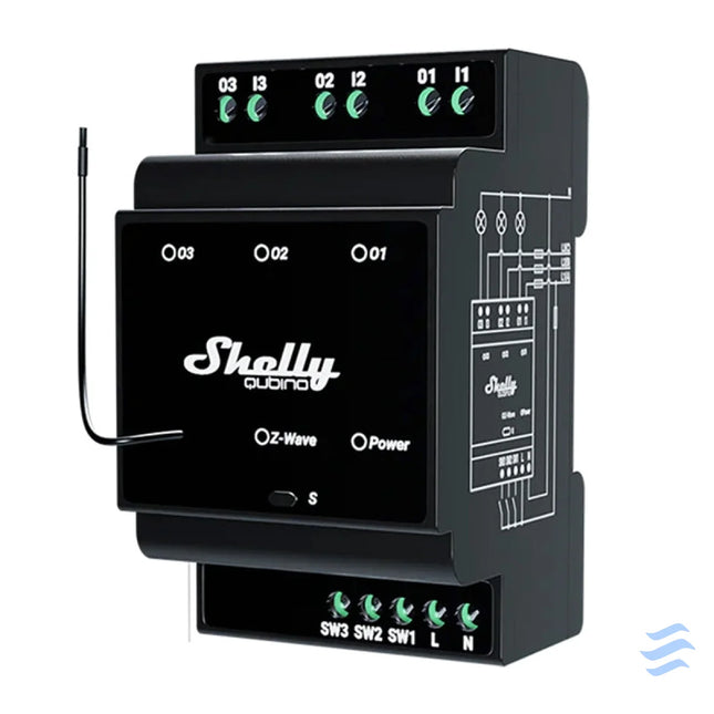 Shelly Qubino Wave Pro 3 Z Wave 3 channel DIN rail relay Smart controllers