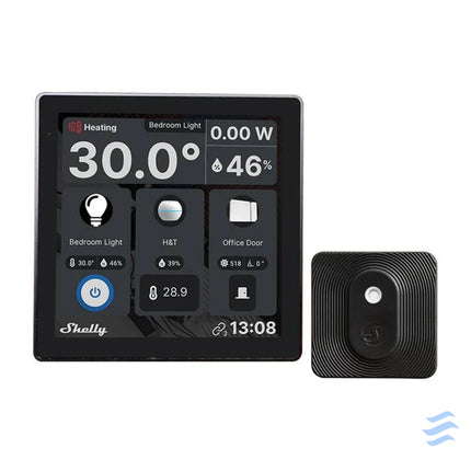 Shelly Wall Display WiFi/BLU (Black) + BLU H&T (Black) Set Control panels
