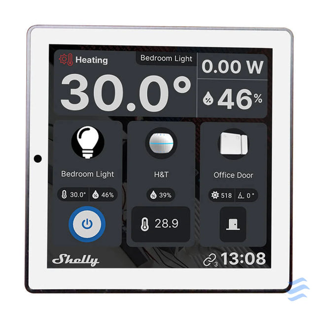 Shelly Wall Display WiFi/BLU (White) + BLU H&T (Ivory) Set Control panels