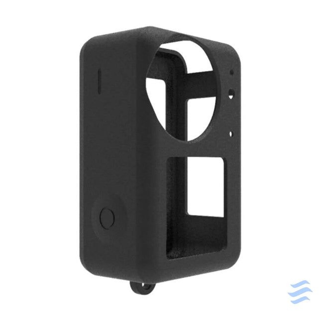 Silicone Puluz case for DJI Osmo Action 3 / 4 / 5 Pro with lens cover (black) For sports cameras