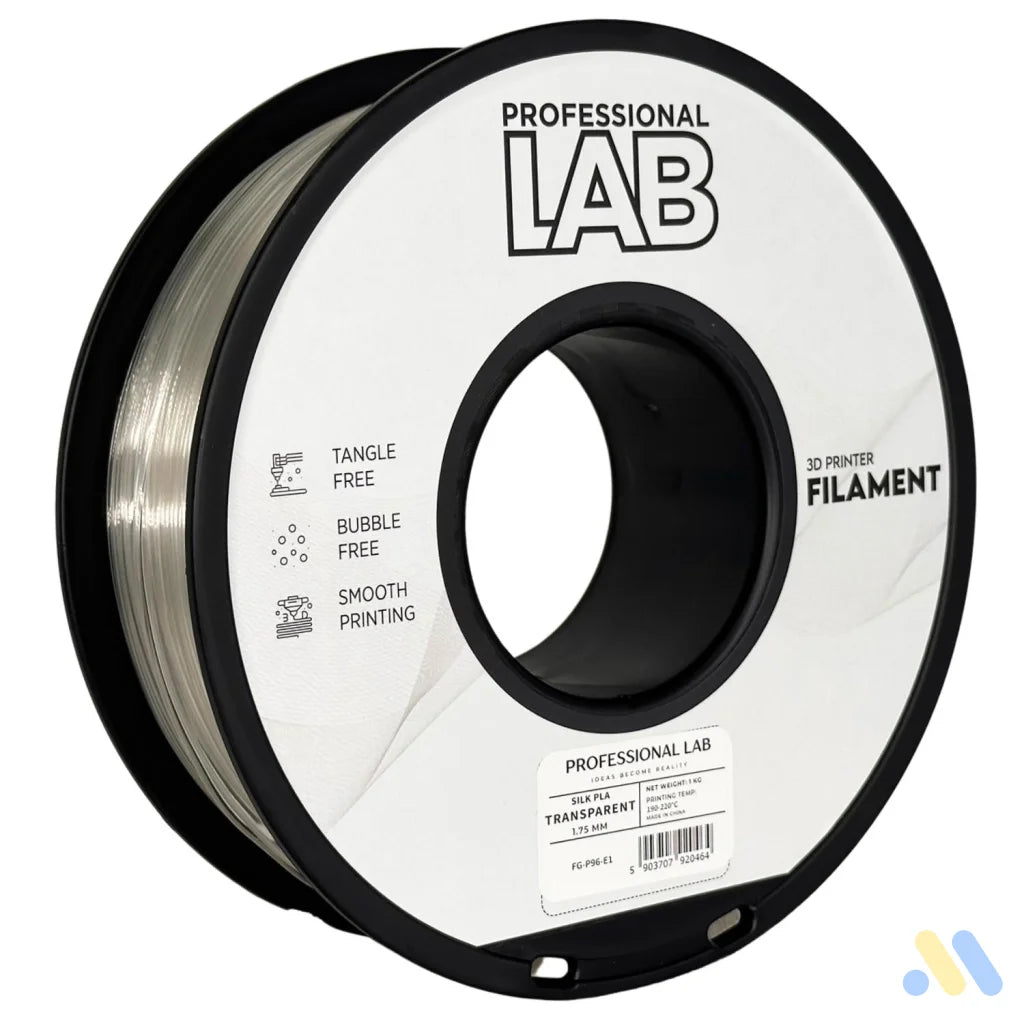 Silk PLA provides a smooth, glossy, silk-like finish. It's aesthetically appealing and perfect for decorative models or display prints.