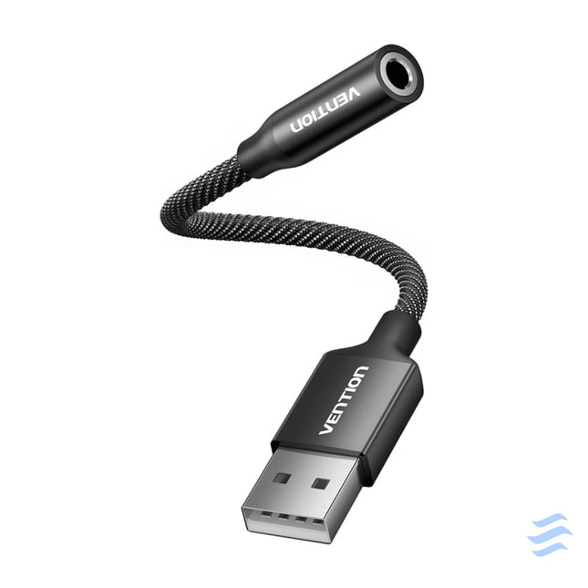 Single port USB external sound card Vention Gome 0.25m (black) External sound cards