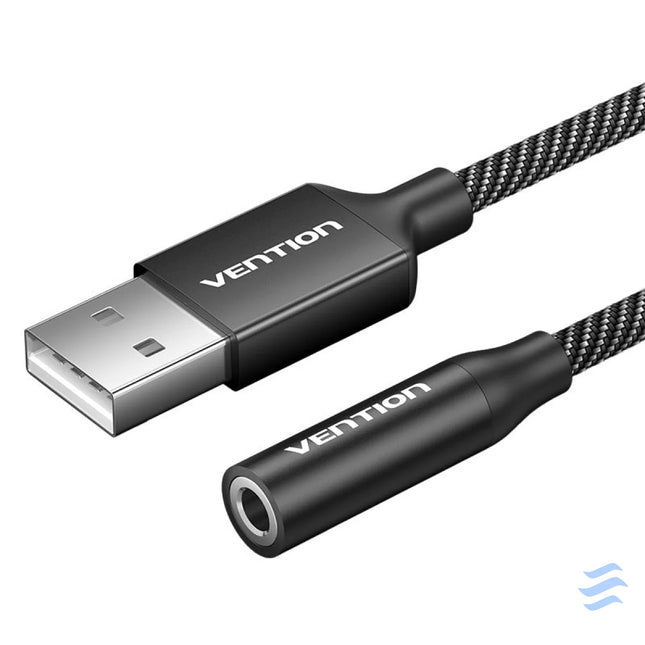 Single port USB external sound card Vention Gome 0.25m (black) External sound cards