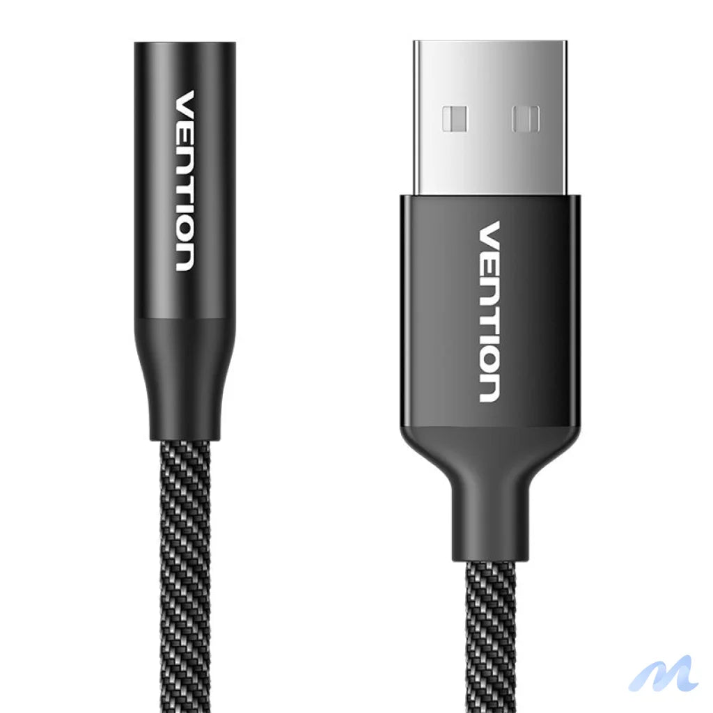 Single-port USB external sound card Vention Gome 0.25m (black)