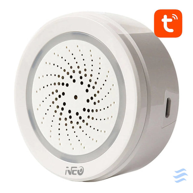 Smart Alarm Siren NEO NAS AB02WT with Humidity Temperature Sensor WiFi TUYA Access control