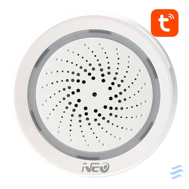 Smart Alarm Siren NEO NAS AB02WT with Humidity Temperature Sensor WiFi TUYA Access control