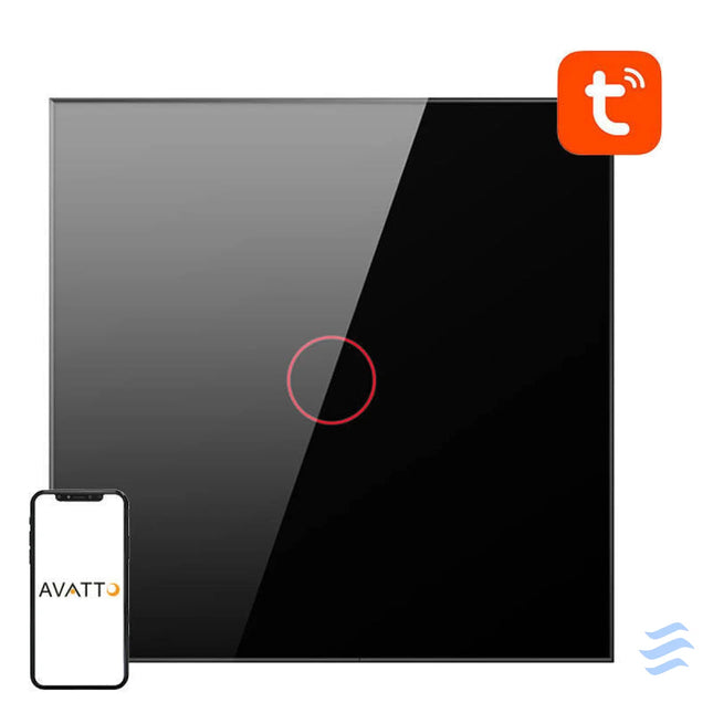 Smart Light Switch WiFi Avatto TS02 EU B1 1 Way TUYA (black) Switches