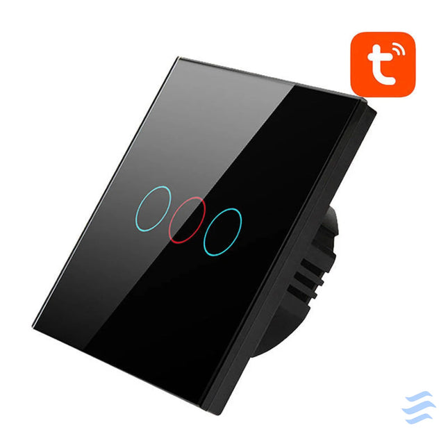 Smart Light Switch WiFi Avatto TS02 EU B3 3 Way TUYA (black) Switches