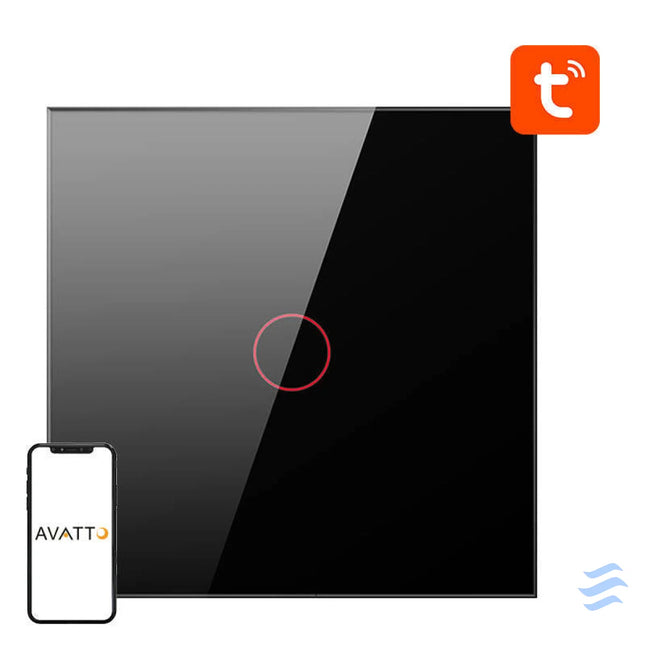 Smart Light Switch ZigBee Avatto ZTS02 EU B1 1 Way TUYA (black) Switches