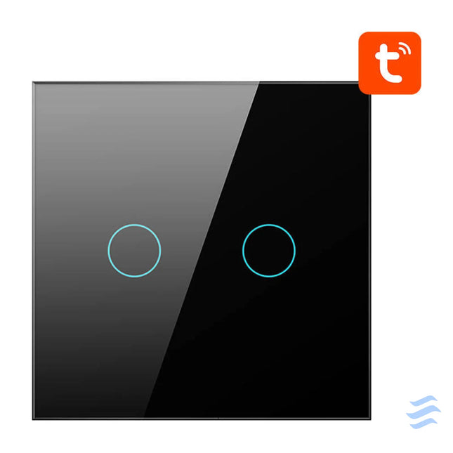 Smart Light Switch ZigBee Avatto ZTS02 EU B2 2 Way TUYA (black) Switches