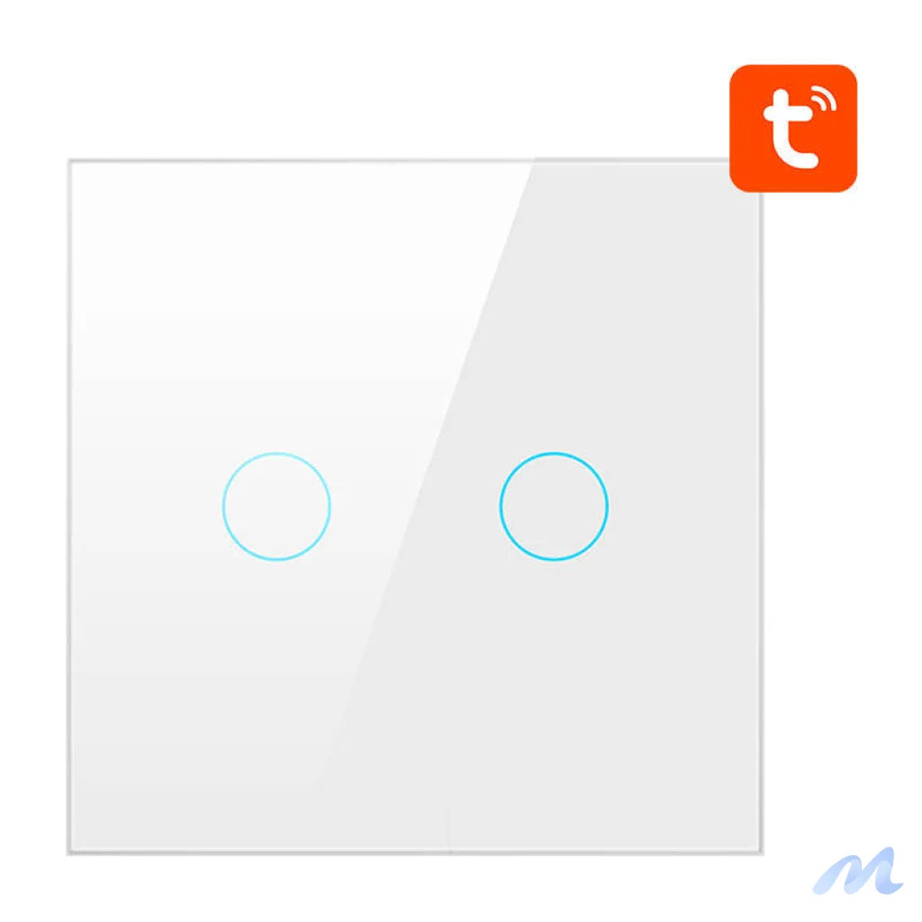 Smart Light Switch ZigBee Avatto ZTS02-EU-W2 2 Way TUYA (white)