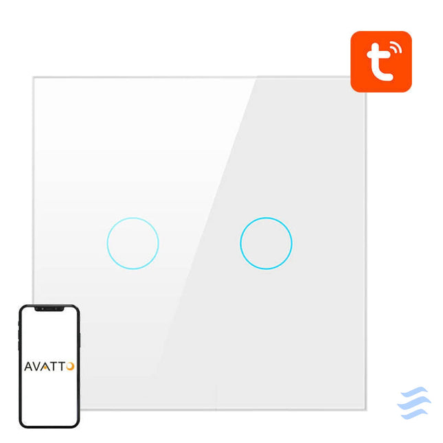 Smart Light Switch ZigBee Avatto ZTS02 EU W2 2 Way TUYA (white) Switches