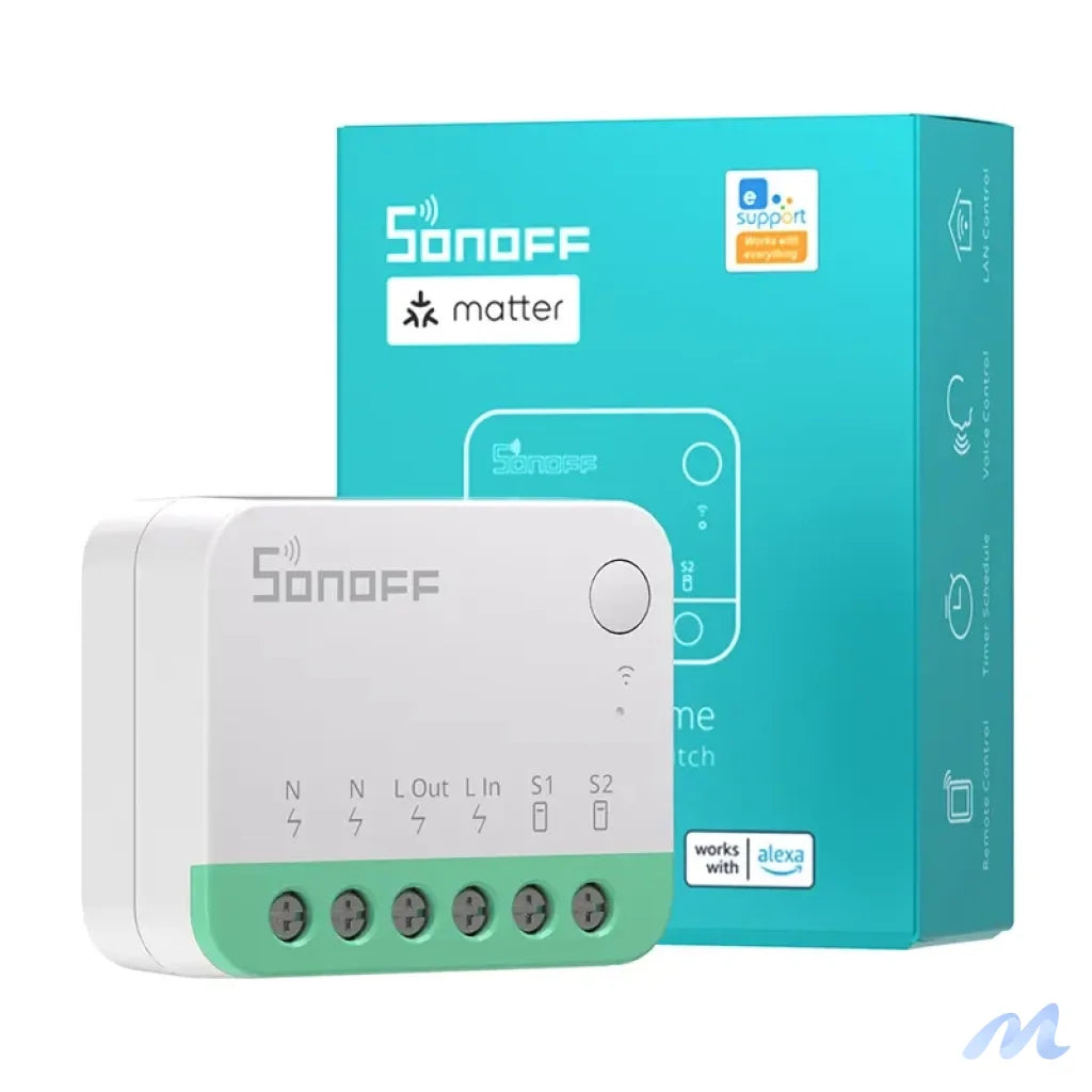 Smart mini switch WiFi Sonoff MINIR4M Matter (HomeKit, SmartThings, Home Assistant)
