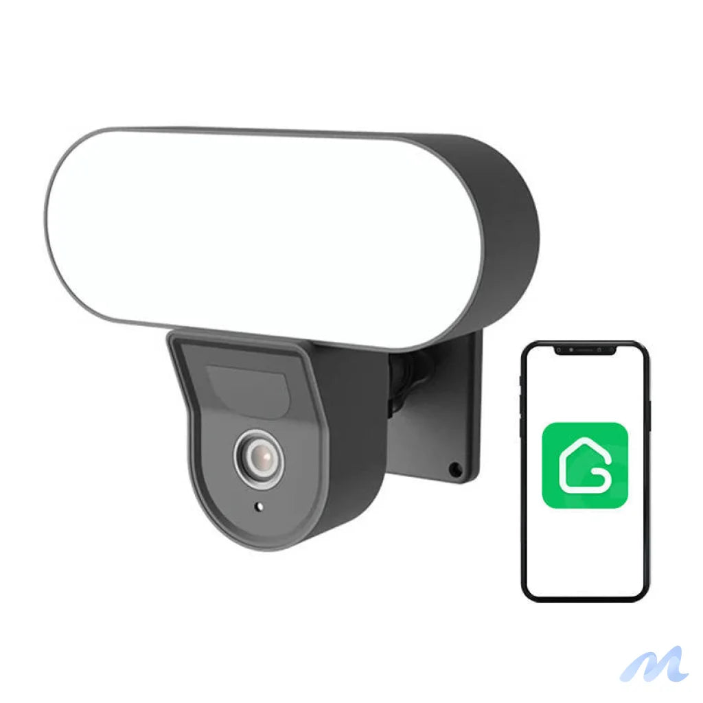 Smart outdoor WiFi camera with Gosund IPC3 floodlight, IP65 Tuya