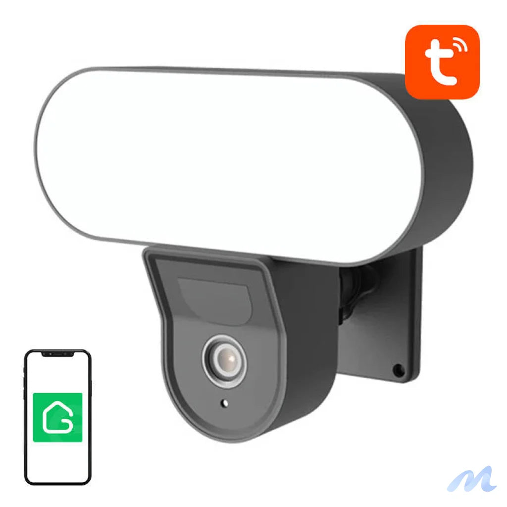 Smart outdoor WiFi camera with Gosund IPC3 floodlight, IP65 Tuya