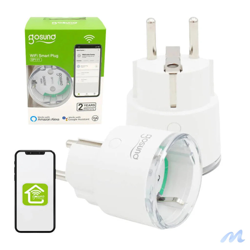 Smart plug WiFi Gosund SP111 3680W 16A, Tuya 2-pack