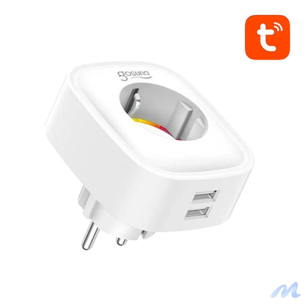 Smart plug WiFi Gosund SP112 2xUSB, 16A, Tuya