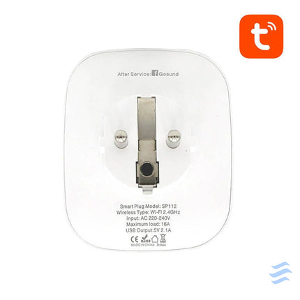 Smart plug WiFi Gosund SP112 2xUSB 16A Tuya Power plugs