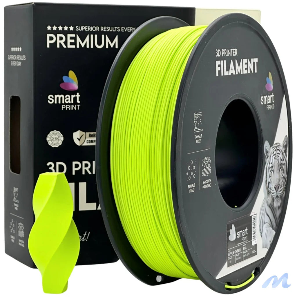 Smart Print PLA is easy to use, great for beginners. It prints smoothly with strong layer adhesion and minimal warping. Special inhibitors boost durability and color, making it ideal for everyday prints.