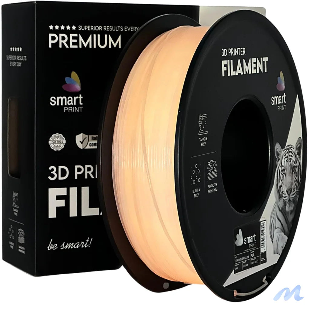 Smart Print PLA is easy to use, great for beginners. It prints smoothly with strong layer adhesion and minimal warping. Special inhibitors boost durability and color, making it ideal for everyday prints.