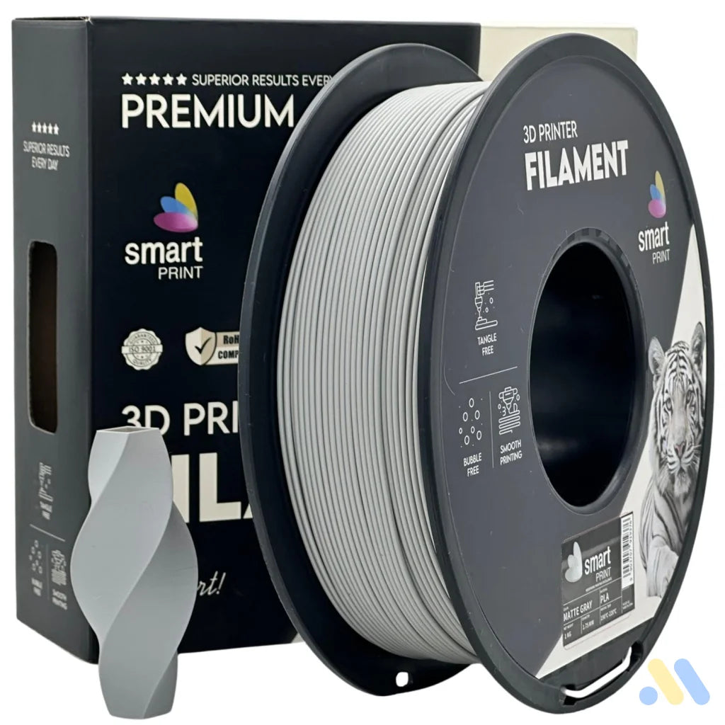 Smart Print PLA is easy to use, great for beginners. It prints smoothly with strong layer adhesion and minimal warping. Special inhibitors boost durability and color, making it ideal for everyday prints.