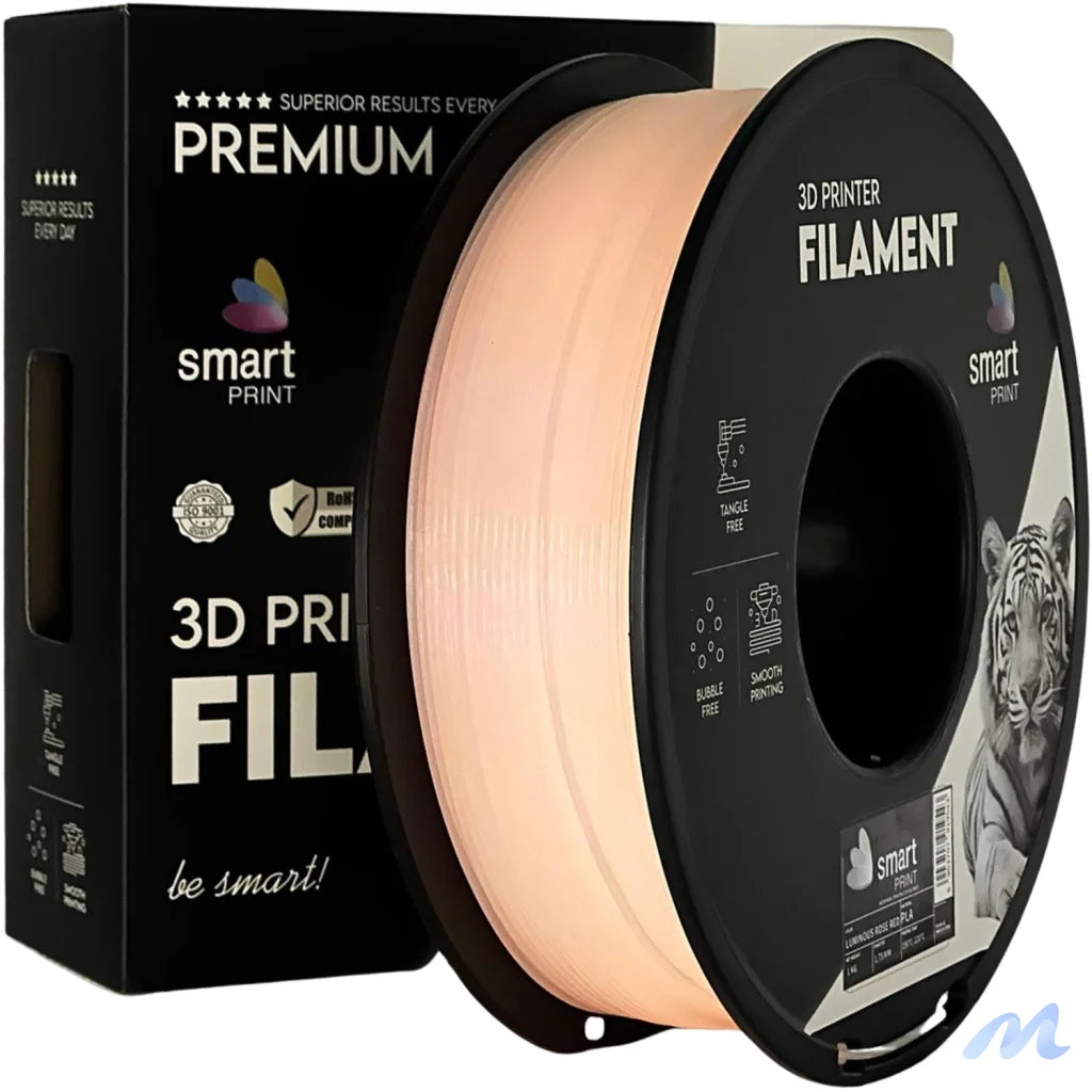 Smart Print PLA is easy to use, great for beginners. It prints smoothly with strong layer adhesion and minimal warping. Special inhibitors boost durability and color, making it ideal for everyday prints.